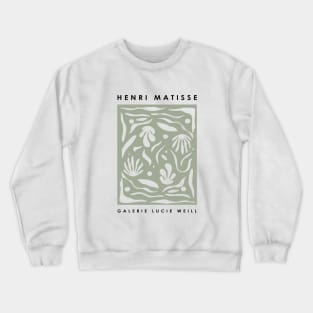 Henri Matisse Galerie Sage Green Exhibition Design Crewneck Sweatshirt